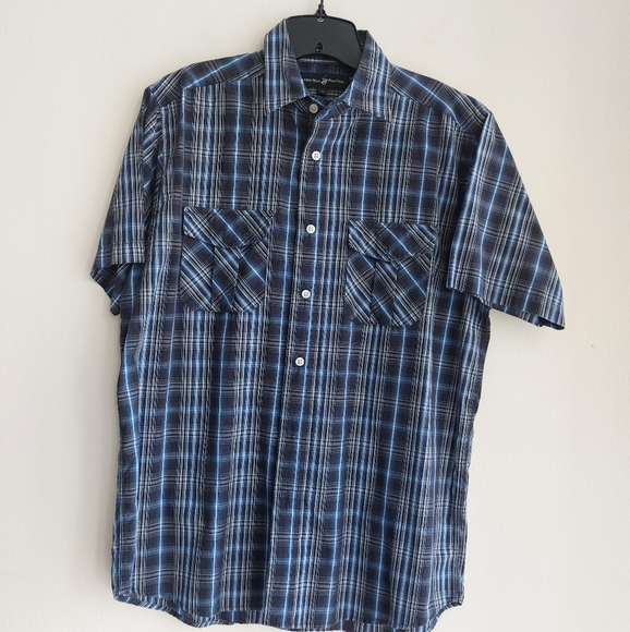 Beverly Hills Polo Club Other - Beverley Hills Polo Club Men's Plaid Men's Shirt Blue/Grey Size M